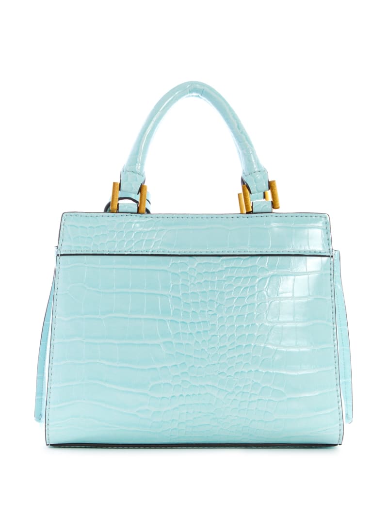 Guess Katey Croc Women's Satchel Bags Turquoise | 0732-CFNST