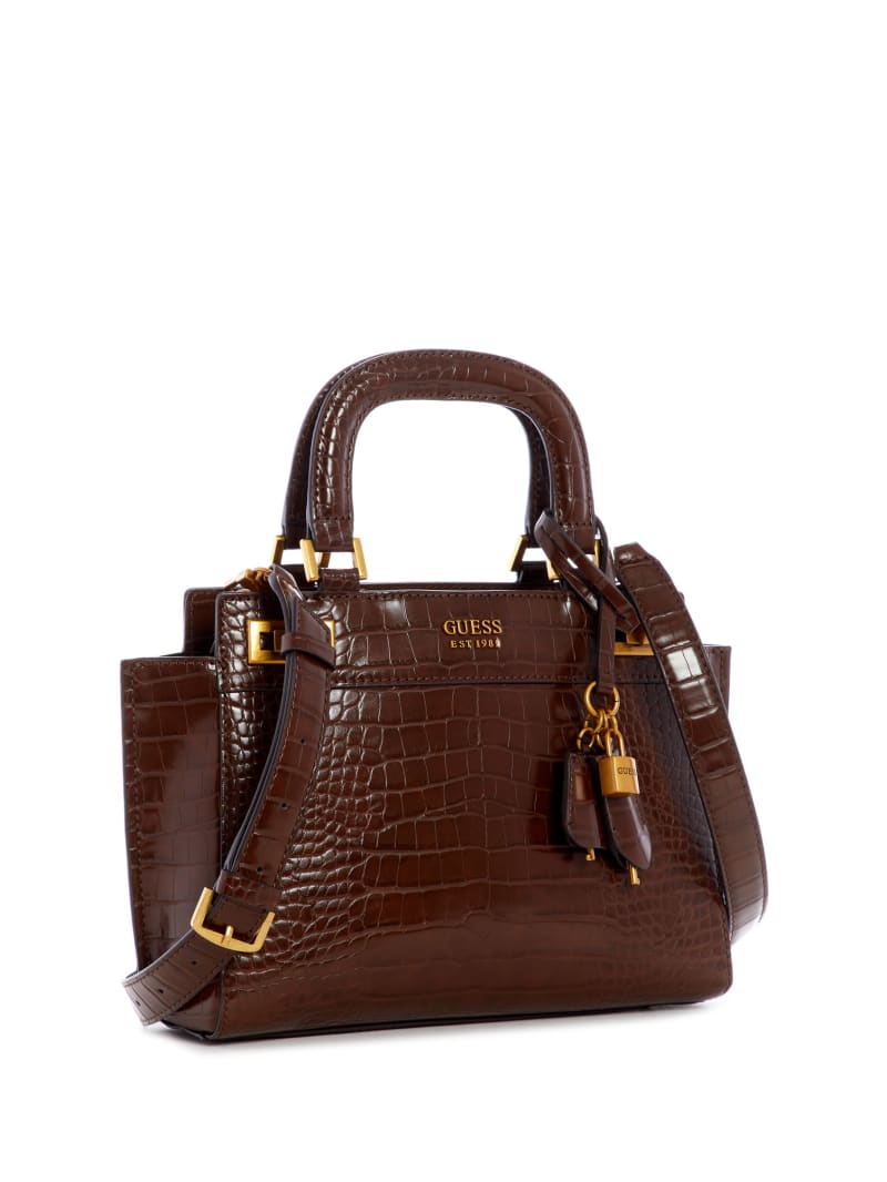 Guess Katey Girlfriend Women's Satchel Bags Brown | 5931-IQOAK