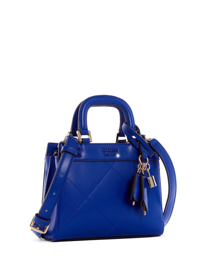 Guess Katey Quilted Women's Satchel Bags Blue | 3024-PFRVY