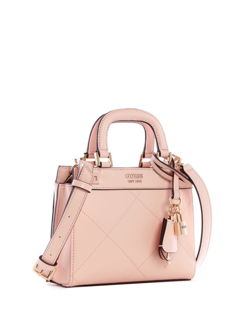 Guess Katey Quilted Women's Satchel Bags Pink | 6083-QECIR