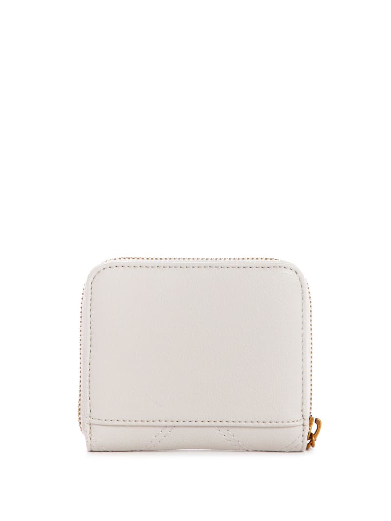 Guess Katey Small Zip-Around Women's Satchel Bags White | 9208-MUYFV