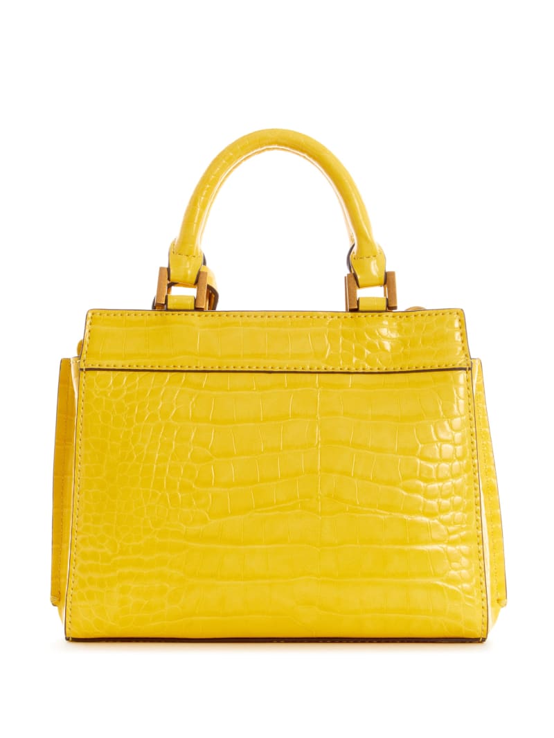 Guess Katie Croc Women's Satchel Bags Yellow | 5618-ZWDVM