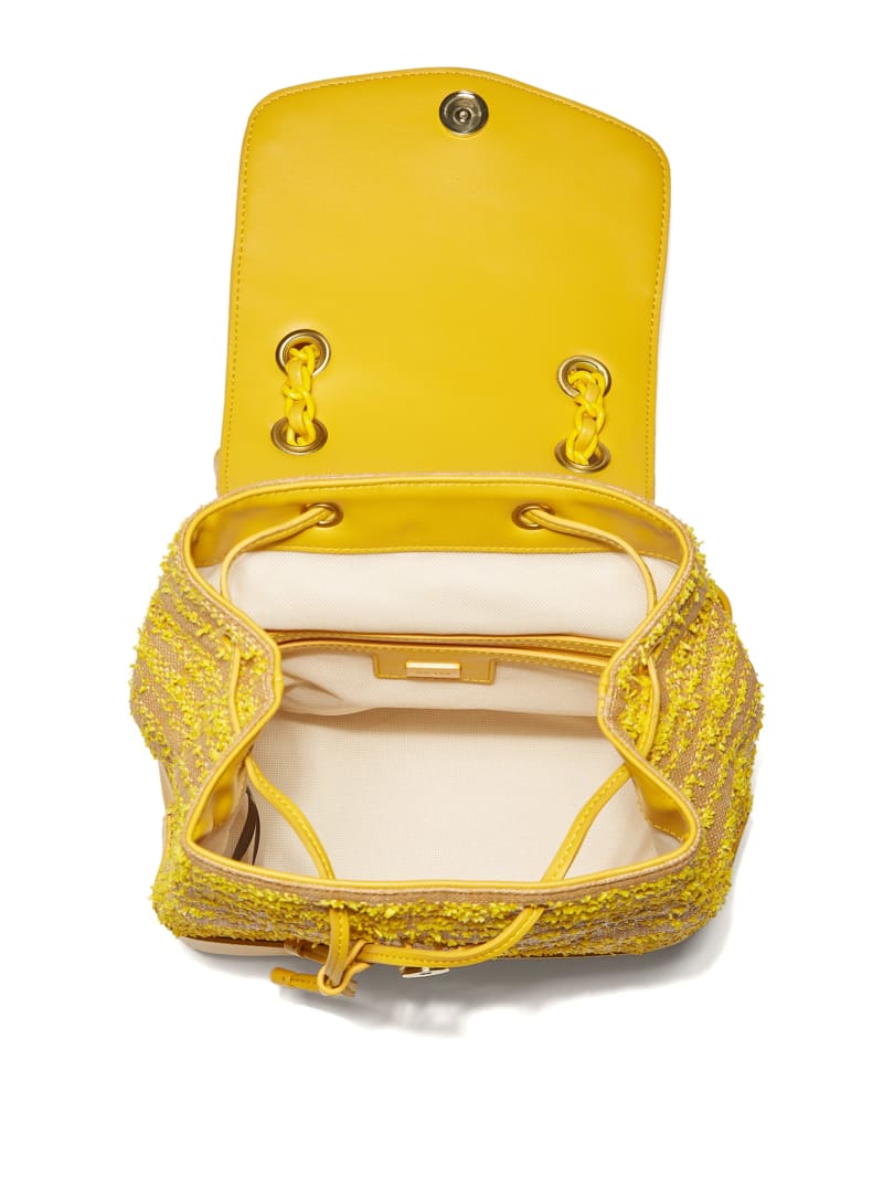 Guess Kimi Women's Backpacks Yellow | 9182-MBQOY