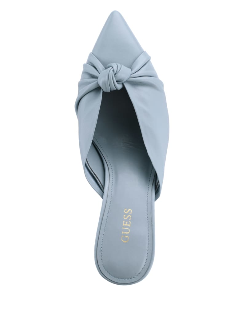 Guess Knot Front Pointed Toe Women's Mules Blue | 1675-BHSKI