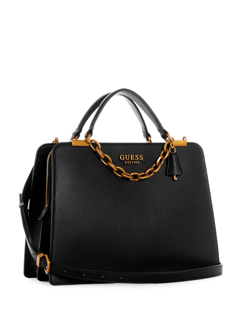 Guess Kristle Girlfriend Women's Satchel Bags Black | 6453-UHSJI