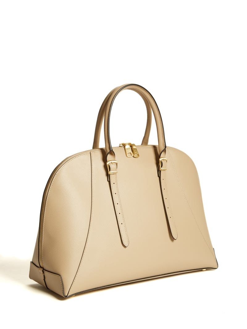 Guess Lady Luxe Dome Women's Satchel Bags Beige | 9076-BNSZQ