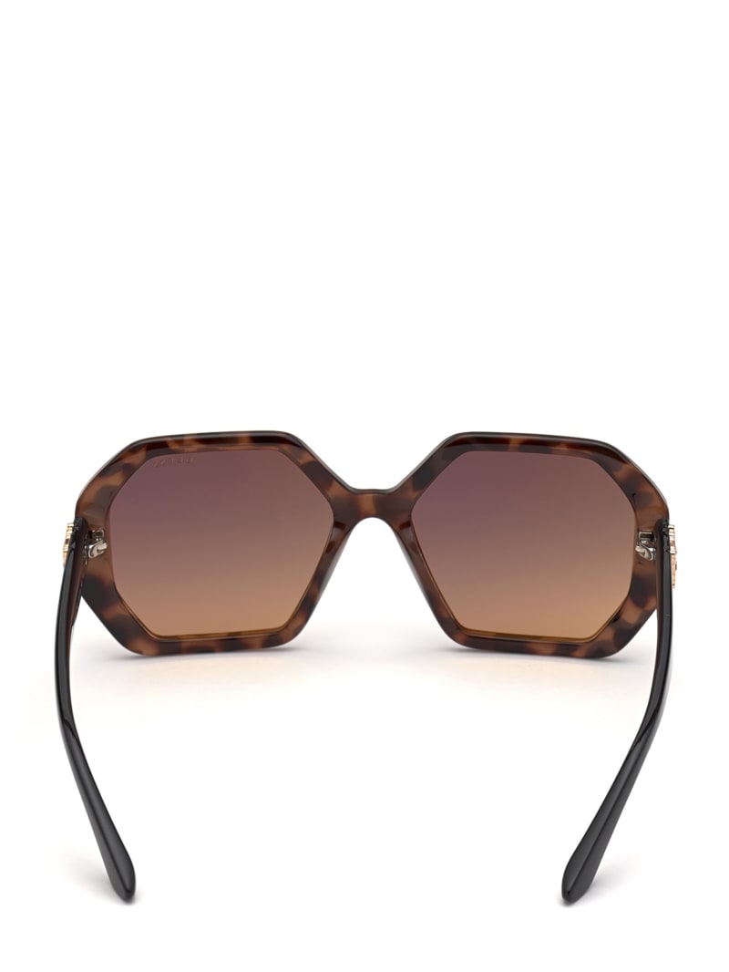 Guess Larissa Geometric Women's Sunglasses Rose Gold | 9041-CFNTU