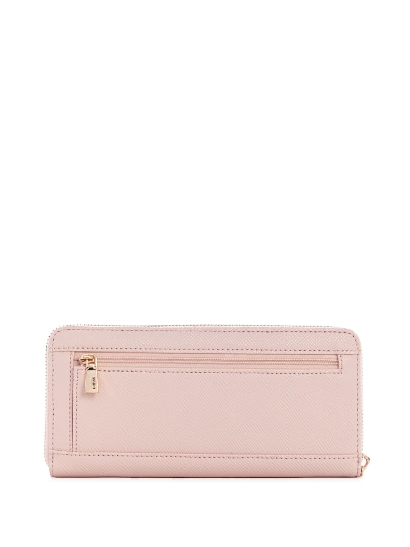 Guess Laurel Large Zip-Around Women's Wallets Light Rose | 4982-DAMCQ