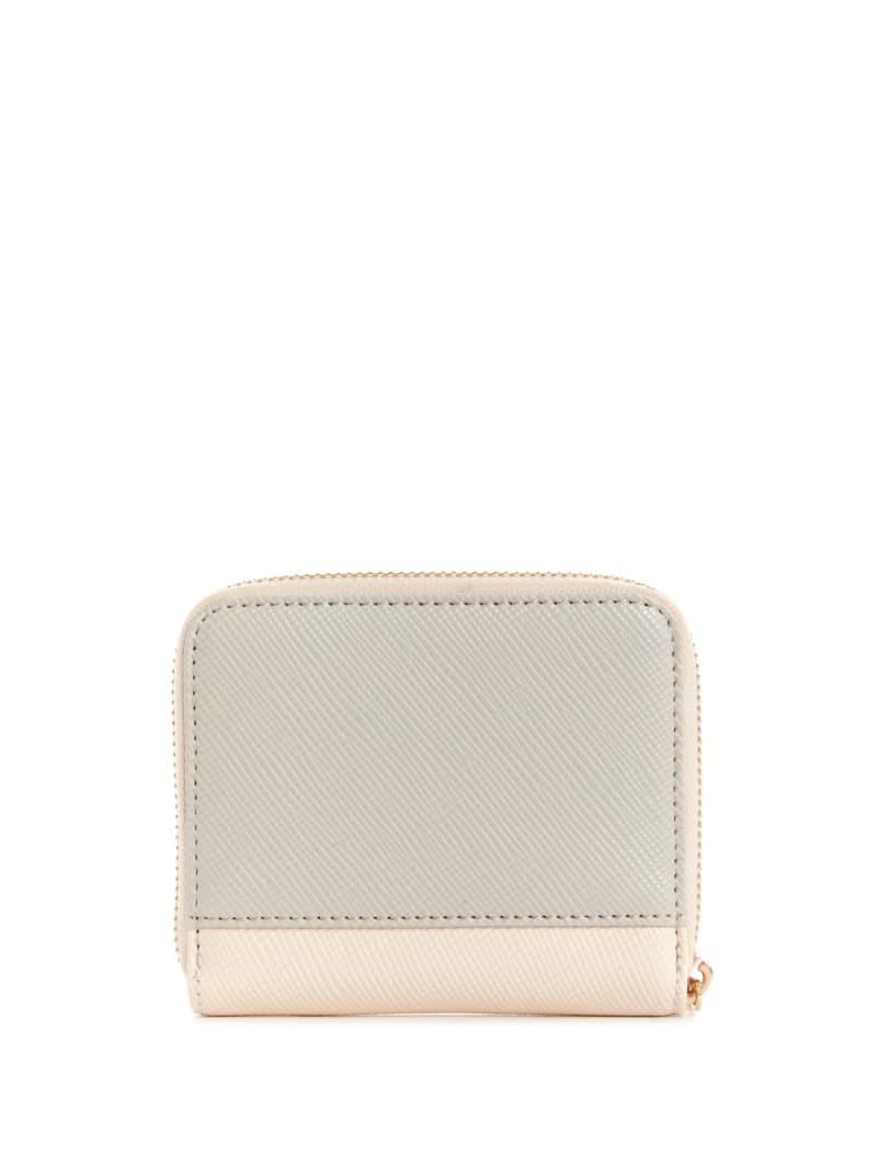 Guess Laurel Small Zip-Around Women's Wallets White | 0723-LHCBR