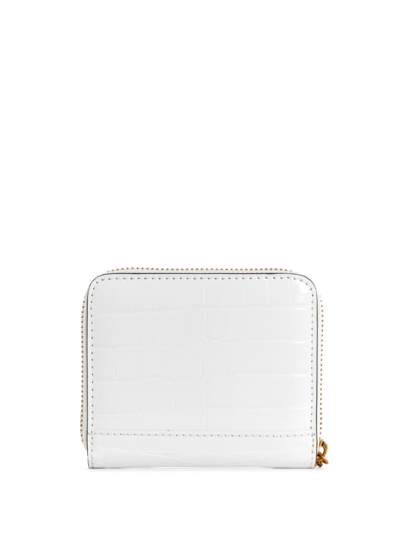 Guess Laurel Small Zip-Around Women's Wallets White | 8402-OBKPE