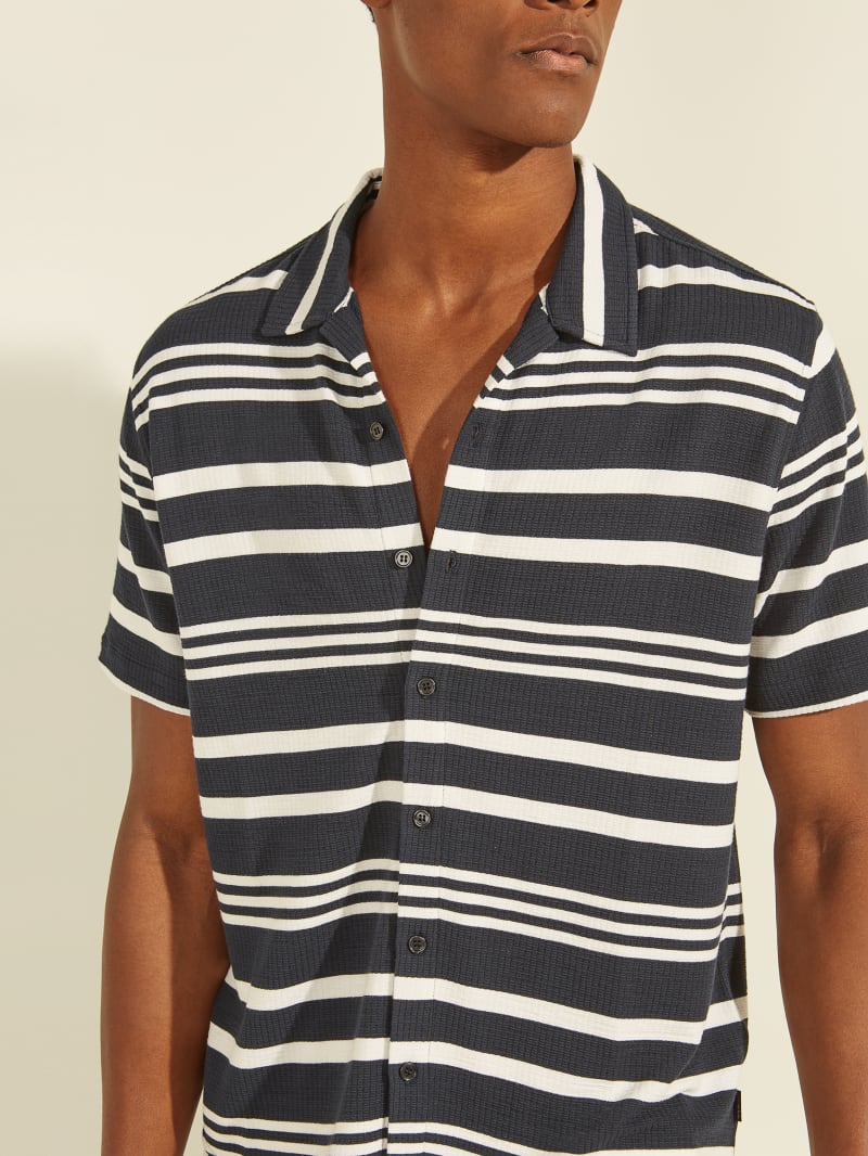 Guess Leo Striped Men's Shirts Multicolor | 7815-UEGJB