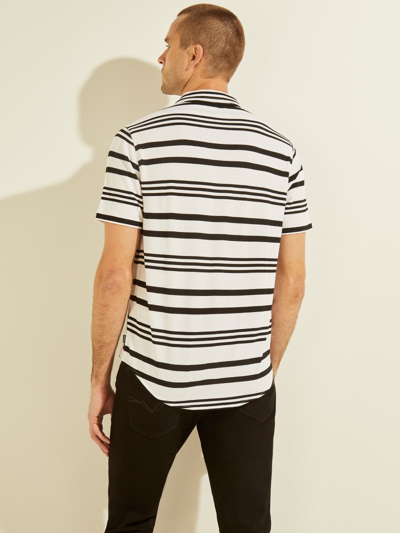 Guess Leo Striped Men's Shirts Stripes | 6510-TZXFP