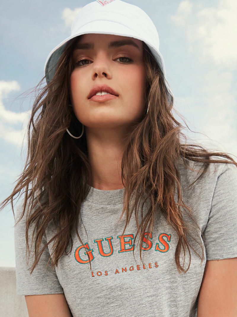 Guess Logo Bucket Women's Hats White | 5280-WAHVX