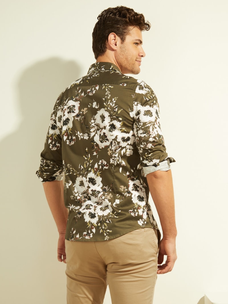 Guess Luxe Botanical Men's Shirts Flower | 5793-JRDBZ