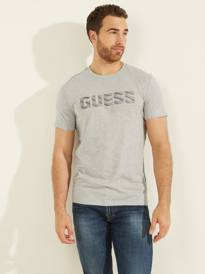 Guess Magick Logo Tee Men\'s T Shirts Light Grey | 9701-PRNAY