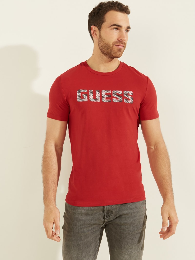 Guess Magick Logo Tee Men\'s T Shirts Red | 2308-VTPXO