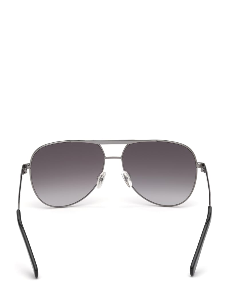 Guess Manny Aviator Men's Sunglasses Silver | 2870-ONYDW