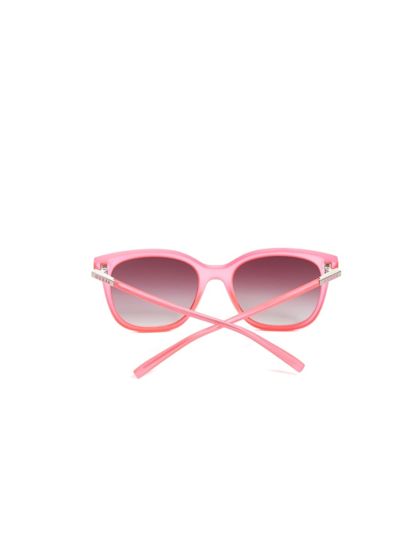 Guess Mariel Neon Trim Square Women's Sunglasses Red | 3084-JHUWP