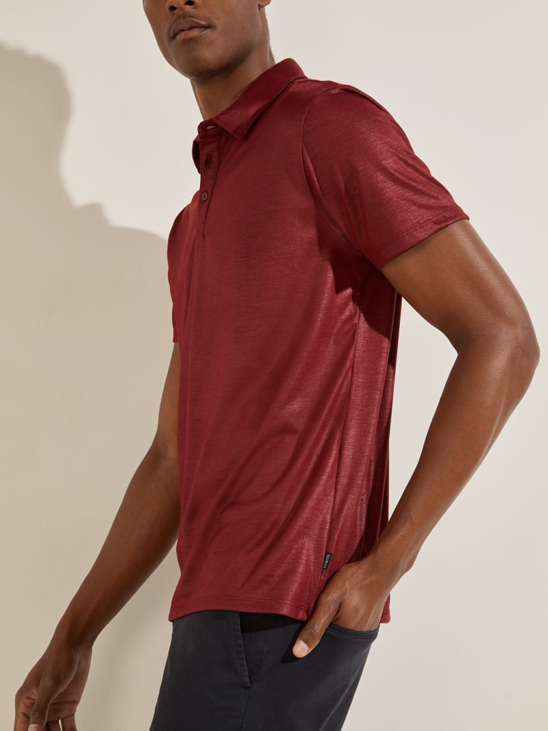 Guess Mason Shine Men's Shirts Burgundy | 6794-PASEU