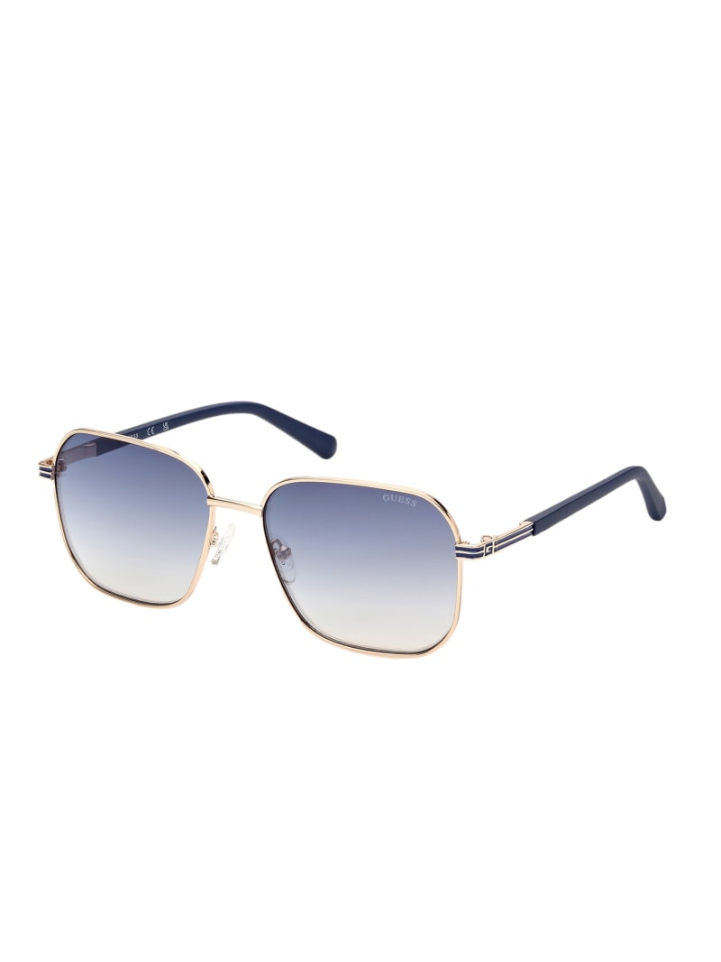 Guess Metal Square Men's Sunglasses Blue | 1564-OKFEL