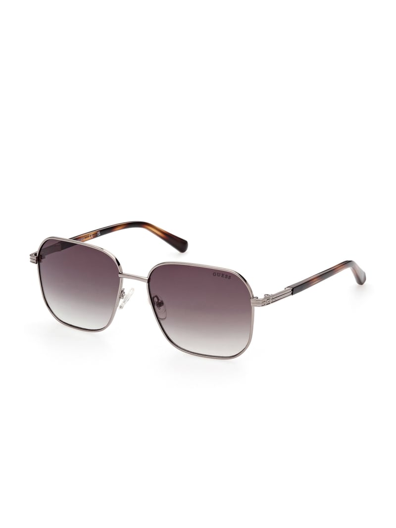 Guess Metal Square Men's Sunglasses Grey | 4312-NEAKQ