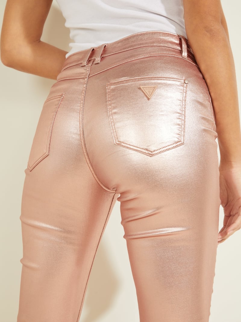 Guess Metallic 1981 Skinny Women's Pants Rose Gold | 8072-LCNOF