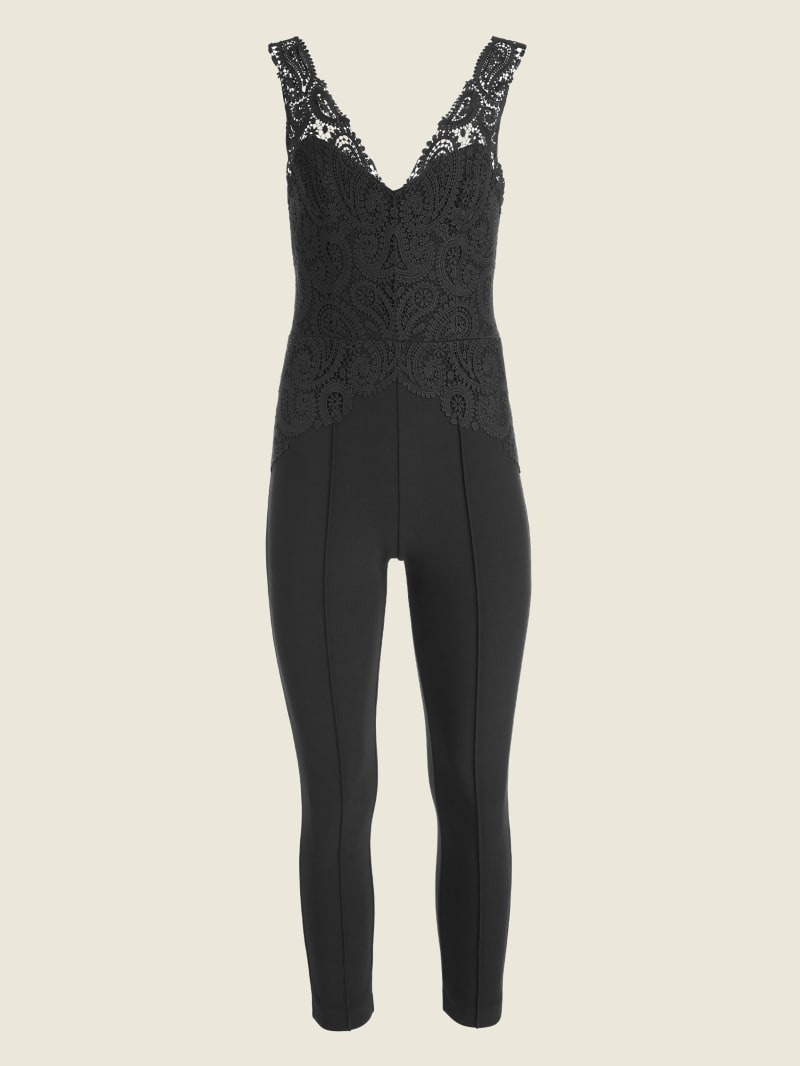 Guess Millie Macrame Jumpsuit Women's Dress Black | 2408-ZBEWM