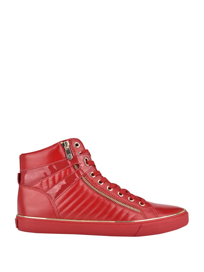 Guess Million High-Top Men's Sneakers Red | 3592-ZUBAC