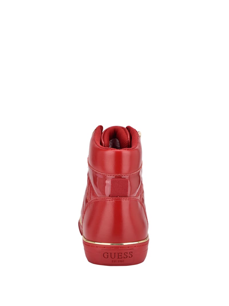 Guess Million High-Top Men's Sneakers Red | 3592-ZUBAC