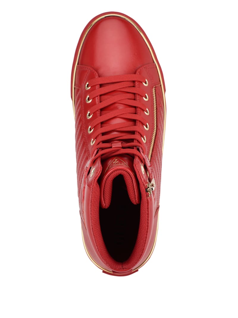 Guess Million High-Top Men's Sneakers Red | 3592-ZUBAC