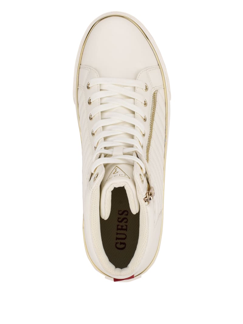 Guess Million High-Top Men's Sneakers White | 0758-OXJHF