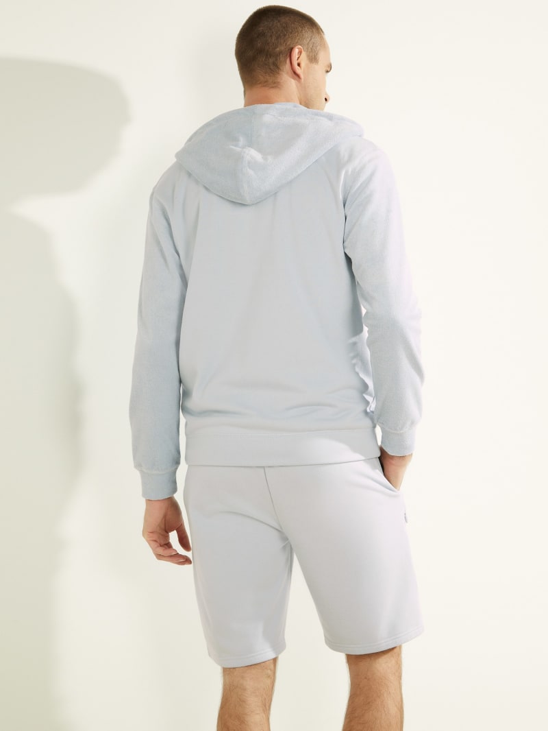 Guess Mitchell Zip Men's Hoodie Light Blue | 5801-DRZCP