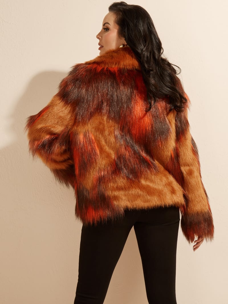 Guess Molly Faux-Fur Women's Jackets Orange | 5196-DQTVN