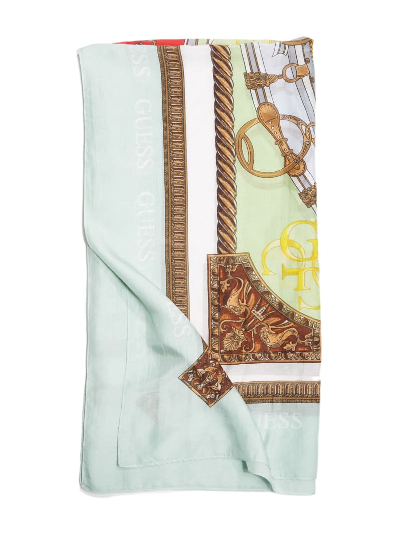 Guess Monaco Silk Women's Scarves Blue | 7405-TQLSF