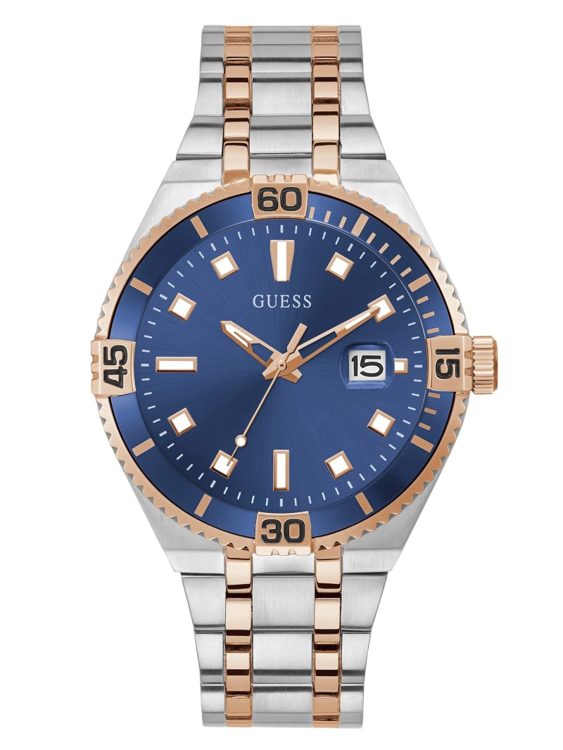 Guess Multi-Tone and Blue Analog Men\'s Watches Multicolor | 8450-UNIBJ