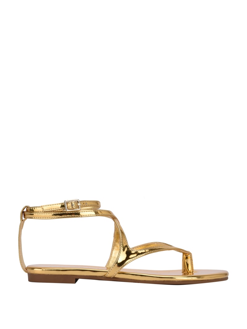 Guess Nalanie Strappy Women's Sandals Gold | 6432-IVQWP