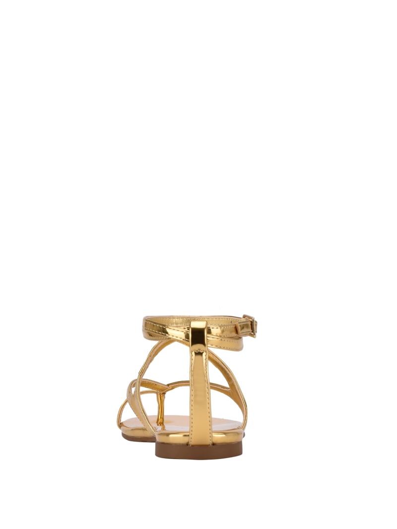 Guess Nalanie Strappy Women's Sandals Gold | 6432-IVQWP