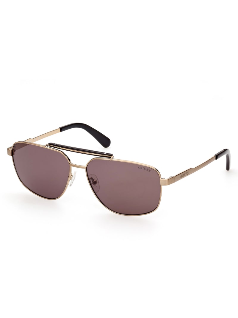 Guess Navigator Men's Sunglasses Gold | 6235-RMPKW