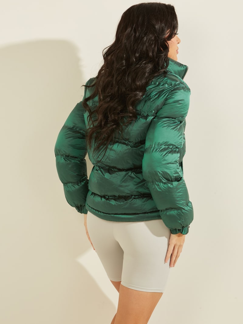 Guess Nichole Puffer Women's Jackets Green | 6073-PWGFR