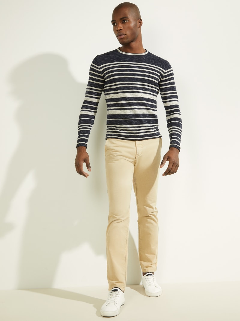 Guess Nimbus Striped Men's Sweaters Blue | 9061-AQXUV