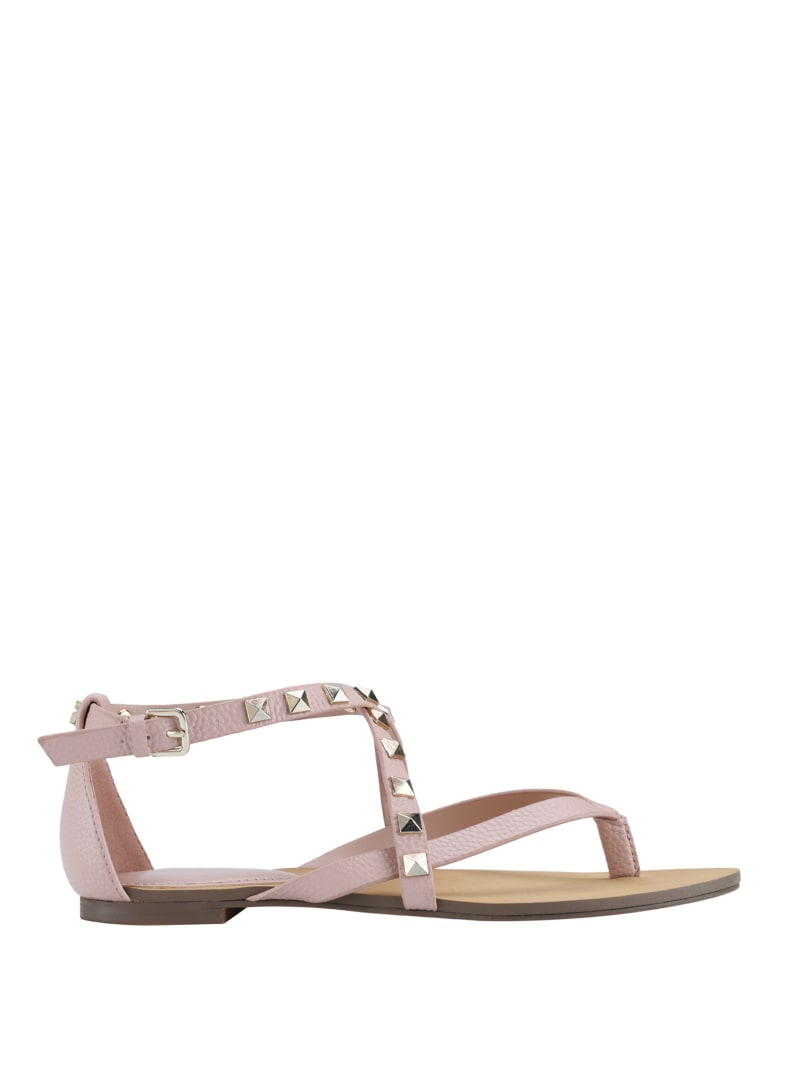 Guess Nizana Strappy Stud Women's Sandals Light Pink | 4873-FRPVD