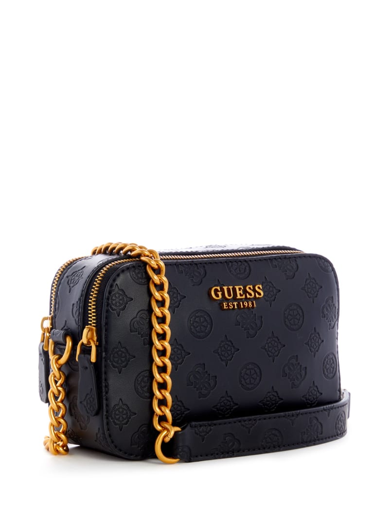 Guess Noelle Logo Camera Women's Crossbody Bags Black | 5402-GQAFJ