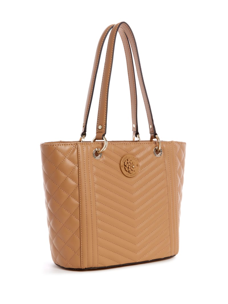 Guess Noelle Small Elite Women's Tote Bags Beige | 0892-SKWIB