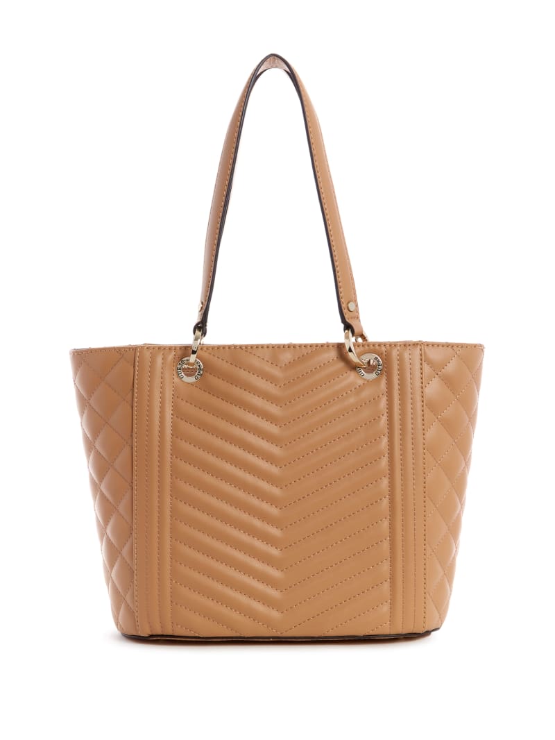 Guess Noelle Small Elite Women's Tote Bags Beige | 0892-SKWIB