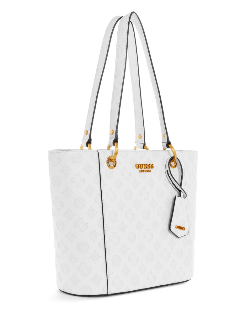 Guess Noelle Small Elite Women's Tote Bags White | 2459-DFKQL