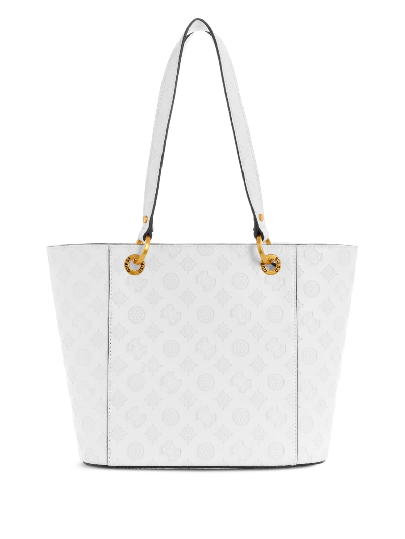 Guess Noelle Small Elite Women's Tote Bags White | 2459-DFKQL