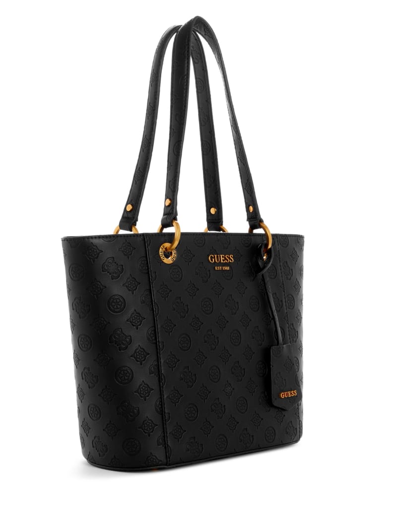 Guess Noelle Small Elite Women's Tote Bags Black | 6204-IYQZF