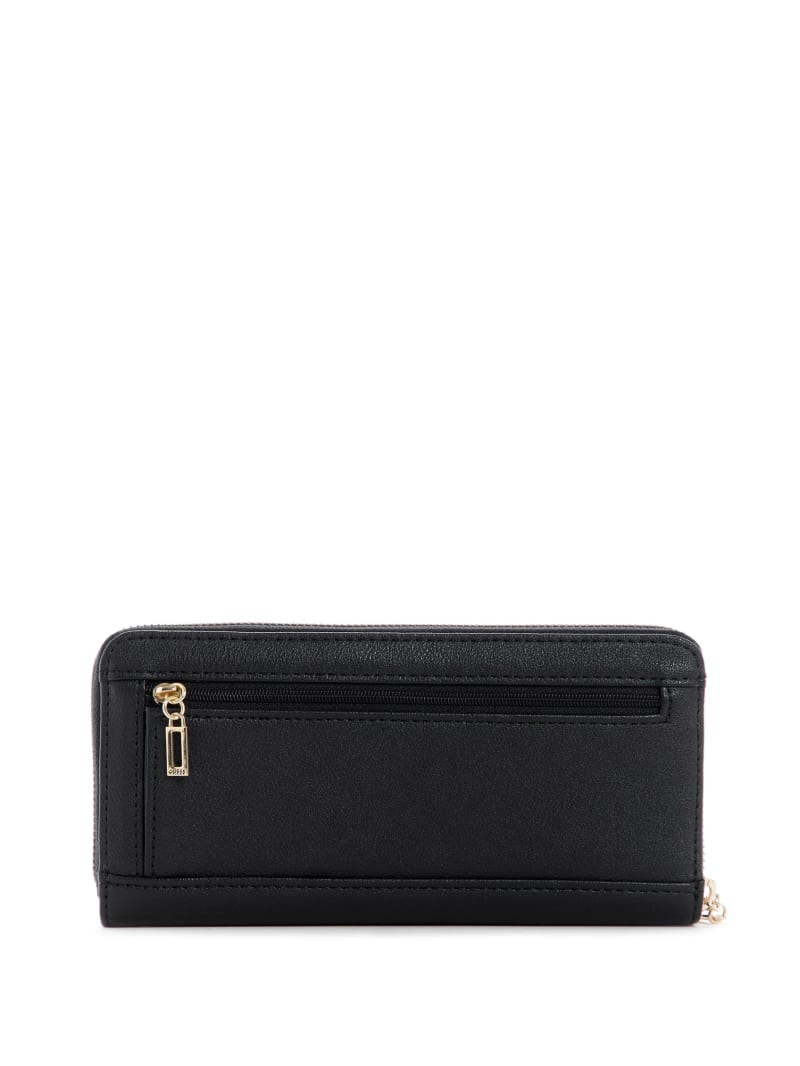 Guess Noelle Zip-Around Women's Wallets Black | 7864-OUIZM