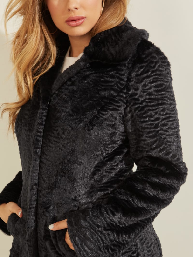 Guess Ornella Faux-Fur Women's Jackets Blue | 6870-AHNJC