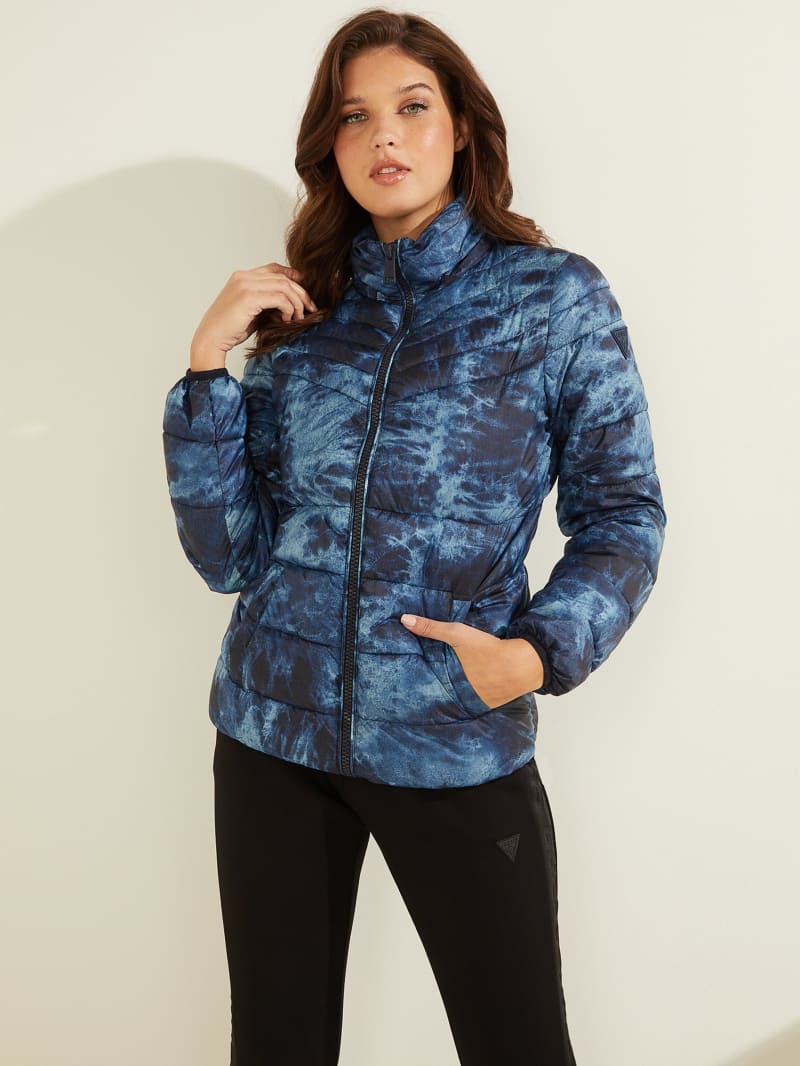 Guess Ottavia Puffer Women's Jackets Blue | 1269-FALVK